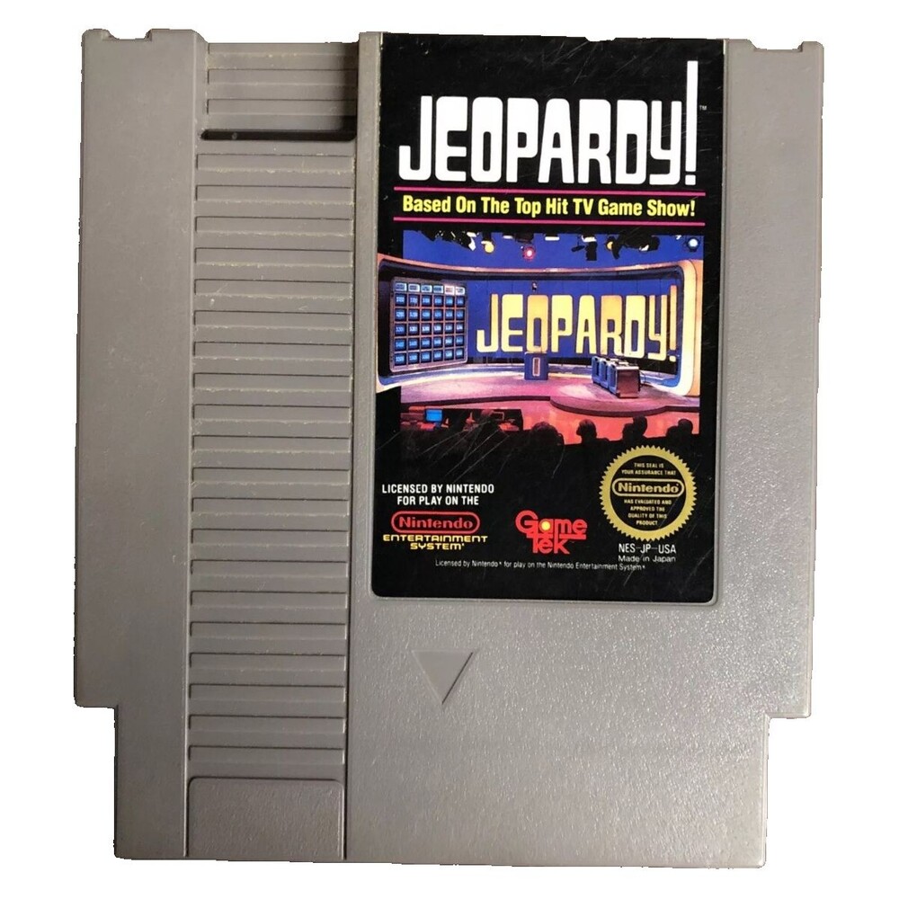 Jeopardy Nintendo NES Authentic Game Cartridge Loose GameTek Tested Player Copy